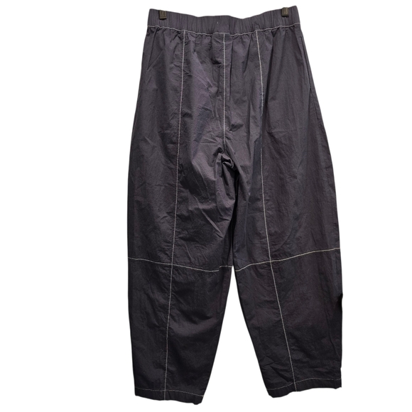 Ganni Elasticated Curve Pant in Navy Size L/40 52% Cotton - Picture 4 of 16